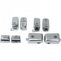 Handlebar Switch Cap Kit Chrome 8 PCS FL 96-13