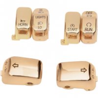 Handlebar Switch Cap Kit Gold 6PCS HD 96-13