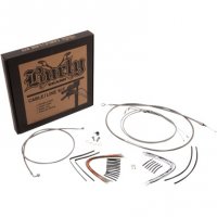 HANDLEBAR CABLE AND LINE KITS BRAIDED STAINLESS STEEL - BURLY