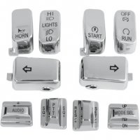 Handlebar Switch Cap Kit Chrome 10 PCS FL 96-13