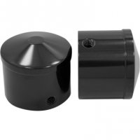 Axle Nut Covers Front Black Air Cushion HD 07-17