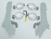 Batwing Hardware Mount Kit Polished VTX800 02-08 w/ exposed forks