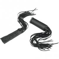 Leather Grip Covers For Rubber Grips Black Fringe