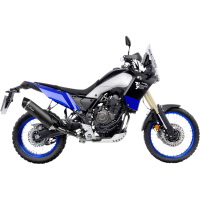 LV ONE EVO Black stainless steel Slip-On for YAMAHA Tenere 700 19-24