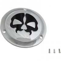 Derby Cover Split Skull Chrome/Black B/T 70-99