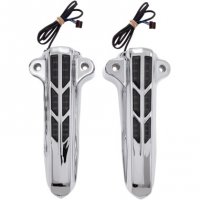 Lower Leg Covers Chrome/Amber LED FLHT 14-20