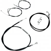 Handlebar Cable/Brake Line Kit Black Vinyl/S 15\"-17\" Apes FXDB/C 12-17