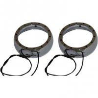 PASSING LAMP TRIM RINGS WITH WHITE DRL & TURN SIGNALS - CUSTOM DYNAMICS
