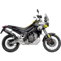 LV ONE EVO Black stainless steel Slip-On for APRILIA Taureg 660 22-24