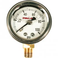 Oil Pressure Gauge With Bottom Port Natural/White