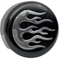 Horn Cover Black w/Chrome Flame HD 91-20