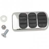 Brake Pedal Pad Chrome (ea) FL, Softail, Dyna , Metric