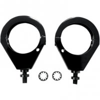 Turn Signal Fork Clamp Black Grooved 49mm (pair)