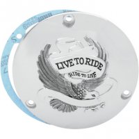 Derby Cover Live To Ride Chrome B/T 84-98