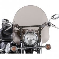 Windshield 17\" Smoke Classic /Chrome Hardware Over Sized