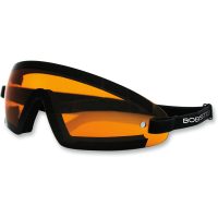 Wrap Around Goggles Black Frame Amber Lens