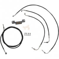 Handlebar Cable/Brake Line Kit Black Vinyl S/S 15-17\" FL 17-19 CVO