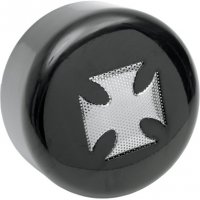 Horn Cover Cross Black w/Chrome Maltese Cross HD 91-20