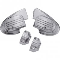 Master Cylinder Covers For Fairing Mirrors Chrome FLHT 08-16