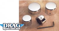 AXLE CAPS CHROMED: FRONT AXLE CAPS ( 3/4" ) DS-222881 (pr)