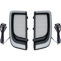 Tracer L.E.D. Fairing Lower Grills, Satin Black