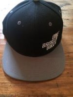 Hat OBB Stitch Logo Grey & Black Snap Back Flat Brim