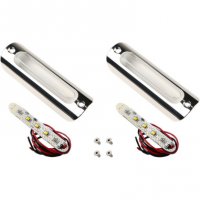 Marker Lights Chrome/Red LED 1\" Bar