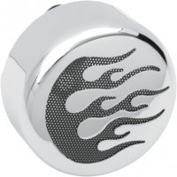 Horn Cover Flame Chrome/Black HD 91-19