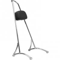 Sissy Bar Round with pad Tall Chrome XL 04-19