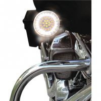 Turn Signal Inserts Dual Ring LED Bullet Style Front 1157