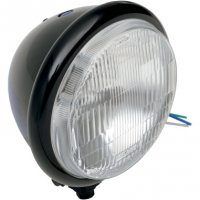 Headlight 5.75\" Gloss black bottom-mount