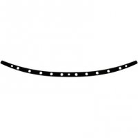 Windshield Trim Black/Natural Holes FLH 14+