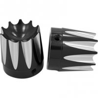 Axle Nut Covers Front Black Excalibur HD 07-17