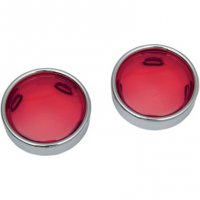 Turn Signal Chrome/Red Deuce-Style Deep-Dish Bezels