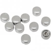 Handlebar Switch Button Caps Chrome Short-Style 10PK