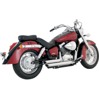 Shortshots Staggered Chrome Exhaust for Honda Shadow 750 Models