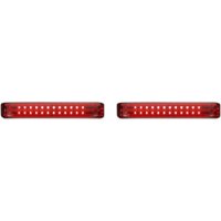 Saddlebag Lights LED Sequential Bagz Low Profile Gloss Black/Red FLHX/FLTRX 10-13