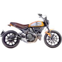 LV-10 Black stainless steel Slip-On for DUCATI Scrambler 800 Icon/Classic 15-21