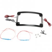 License Plate Frame All-In-One Curved Black