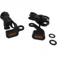 Handlebar Marker Lights Black/Amber/Amber LED HD 09-17 mechanical clutch