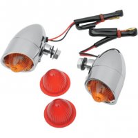 Marker Lights Chrome Bolt-Mount Mini Retro-Style