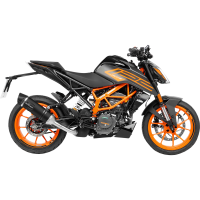 LV ONE EVO Black stainless steel Slip-On for KTM 390 Duke 21-23