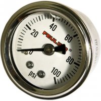 Oil Pressure Gauge With Back Port Natural/White