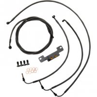 Handlebar Cable/Brake Line Kit Midnight 12\"-14\" FL 17-20 no ABS