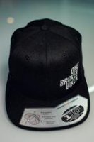 Hat OBB Stitch Logo Black Snap Black Flat Brim