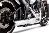 Exhaust 2:1 Chrome w/black caps Softail 18-20 Fitment 2