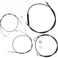 Handlebar Cable/Brake Line Kit Black Vinyl/S Mini Apes XL 04-06