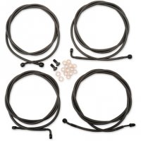 Handlebar Cable/Brake Line Kit Midnight S/S 12-14\"FL 17-19 w/ABS