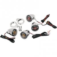 Turn Signal Kit Chrome/Smoke Custom Deuce-Style LED