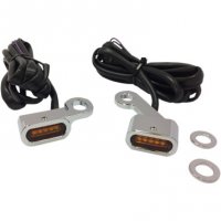 Handlebar Marker Lights Chrome/Amber/Amber LED XL 04-19